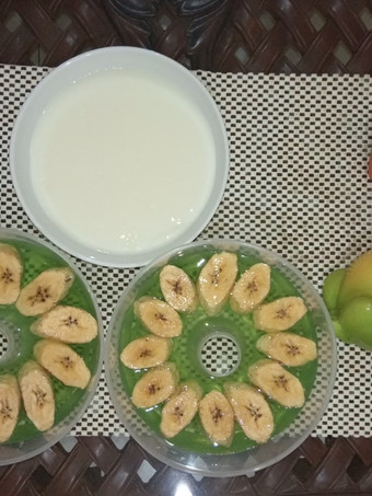 Cara Bikin Jelly Melon Pisang siram Fla Susu Enak