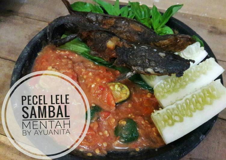 Pecel lele sambal Mentah