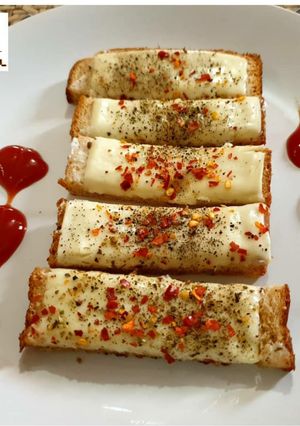 A picture of Cheesy bread sticks.