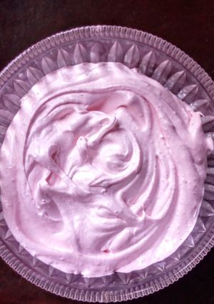 Una foto de Espuma de frutillas