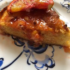 A picture of Blood orange cake - with a vegan option.