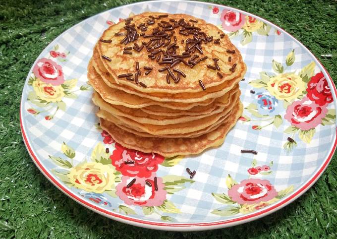 Tutorial Membuat Resep Pancake teflon tanpa mixer