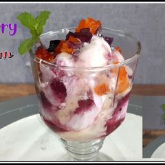A picture of Blueberry ice cream.