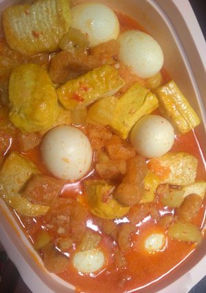 Foto resep Krecek campur2 (telor tahu kentang)