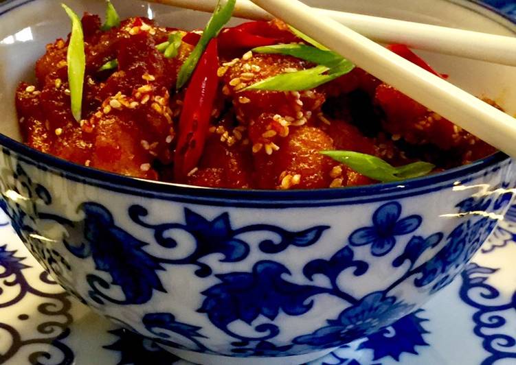 Easiest Way to Prepare Favorite Stir-Fried Honey-Garlic-Sesame Chicken