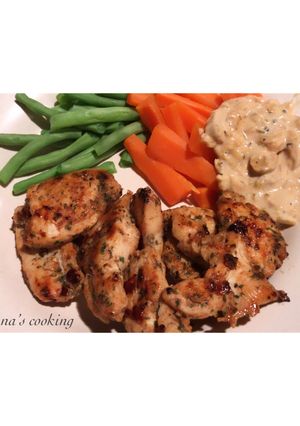 Foto resep Easy Chicken Steak with Mushrooms Sauce (Diet mode)