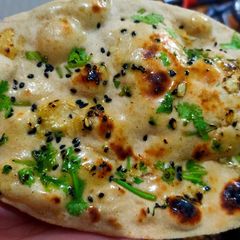 Instant Wheat Garlic Naan - restaurant style A picture of Instant Wheat Garlic Naan - restaurant style.