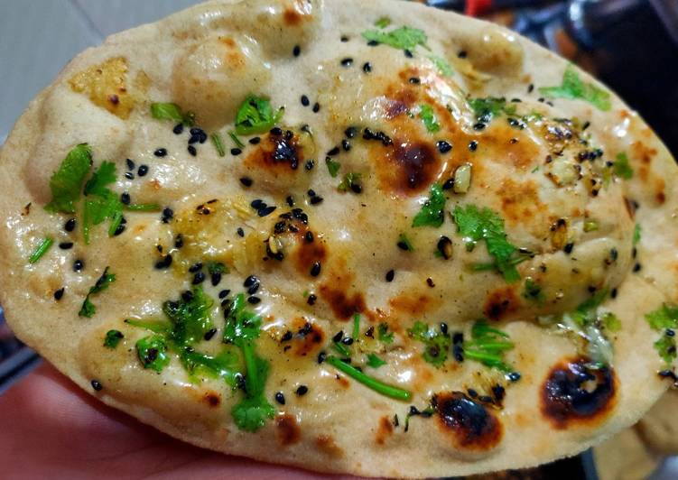 Steps to Make Homemade Instant Wheat Garlic Naan - restaurant style