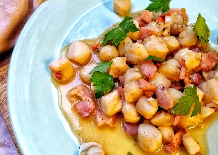 How to Make Super Quick Homemade Manx Queenies &amp; Smoked Bacon In A Garlic Butter Sauce
