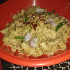 A picture of White Sauce Pasta.