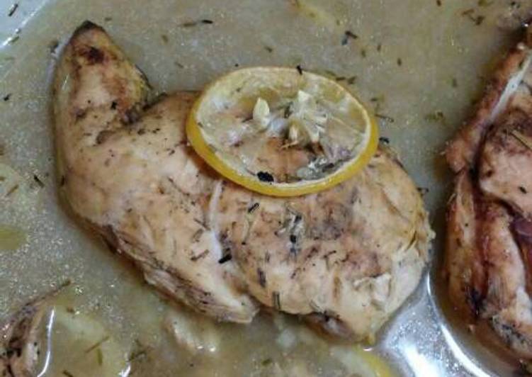 Recipe: Yummy Lemon rosemary and garlic chicken