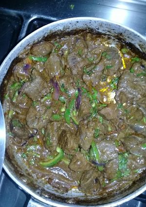 A picture of Fried liver#FestiveseasonKakamega.