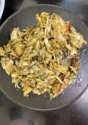 Hình của món Cua chấy tỏi.