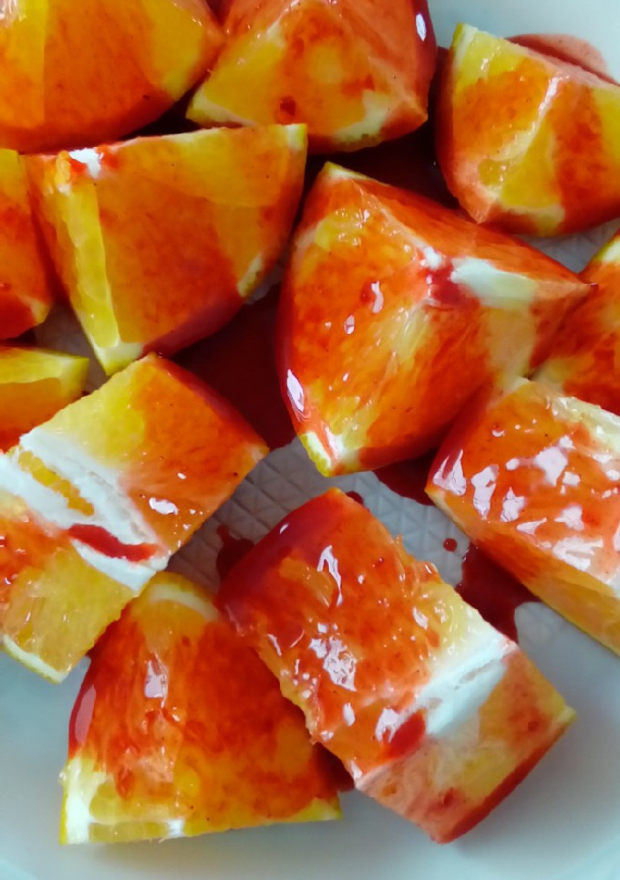 Una foto de Naranja con chile