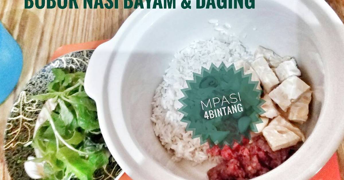 Resep MPASI Nasi Tim Bayam Daging Tempe oleh Diyu Cookpad
