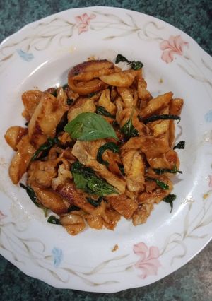 塔香麵腸+豆包 的食譜成品照片