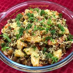 A picture of Savory Chana-Aloo Chaat.