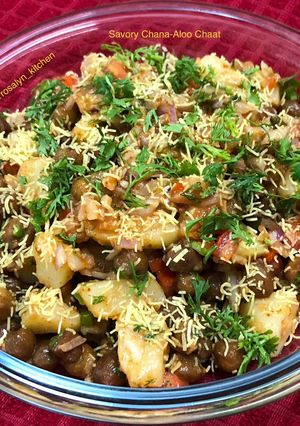 A picture of Savory Chana-Aloo Chaat.
