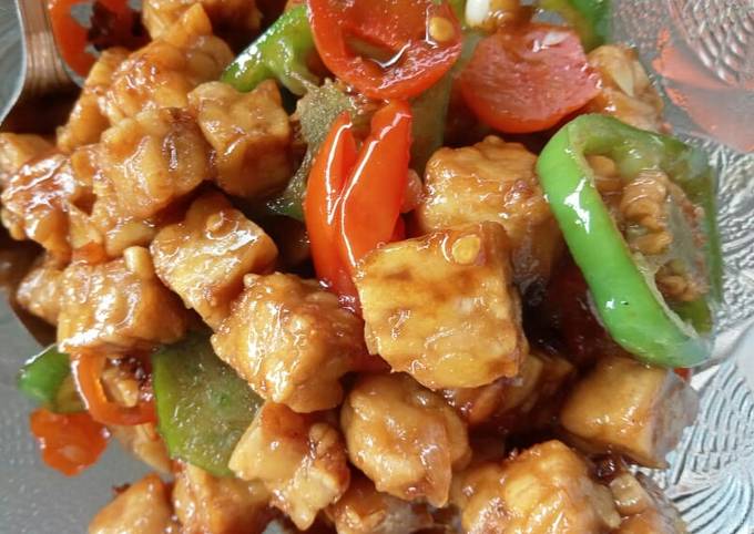 Resep Oseng tempe cabe gendot Anti Gagal