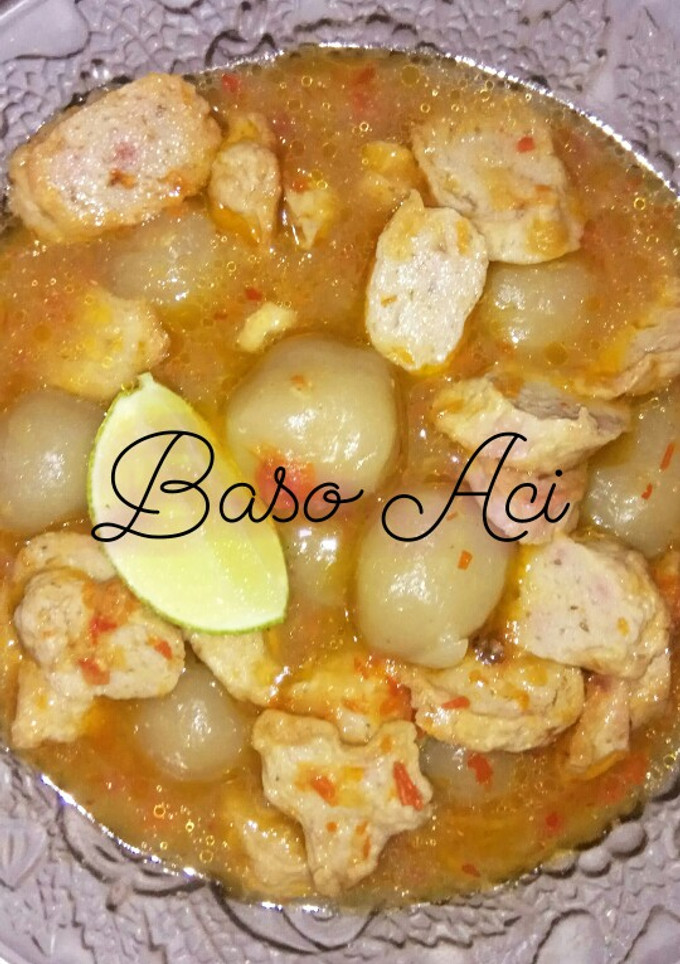 Foto resep Baso Aci Kuah Pedas Homemade Simple