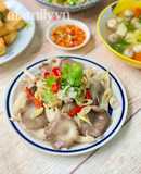 Nấm Bào Ngư Hấp Sả Chấm Mắm Gừng