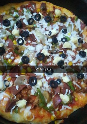 صورة لوصفة بيتزا