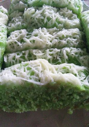 Foto resep Bolu pisang pandan keju (dikukus)