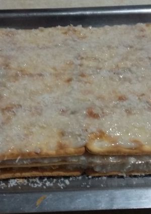 Una foto de Postre de galletas de agua