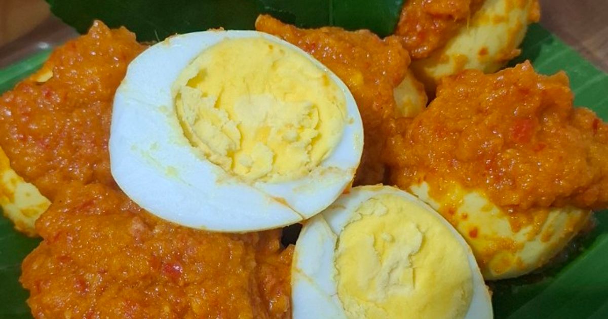 Telur Bumbu Balado (bekal sekolah anak)