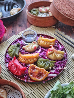 Foto resep Gyoza dg pewarna dari sayur dan buah