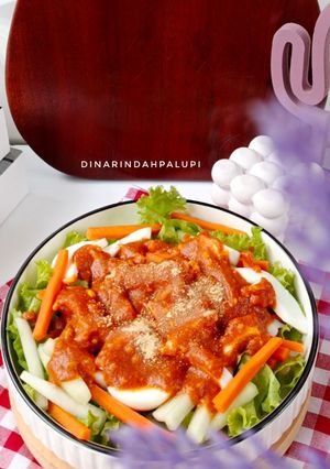 Foto resep Salad Simple Saus Kuning Telur