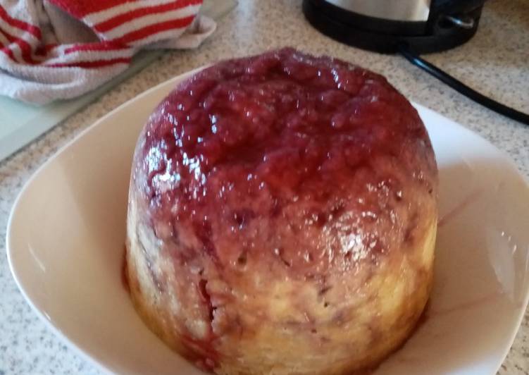 Summer fruit and ginger steamed pudding