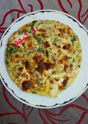 صورة لوصفة عجه البيض بالبطاطس والبسطرمه