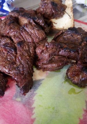 A picture of Nyama choma (beef).
