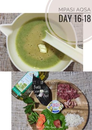 Foto resep MPASI 6 Bulan 4 Bintang Daging Sapi + Bayam