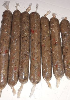 Una foto de Chorizos veganos