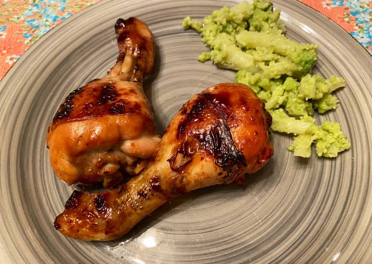Cosce di pollo glassate al miele