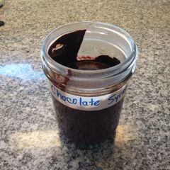 A picture of Chocolate syrup with stevia.