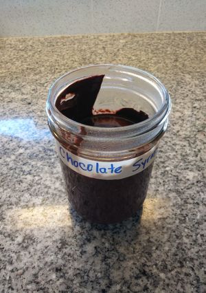 A picture of Chocolate syrup with stevia.