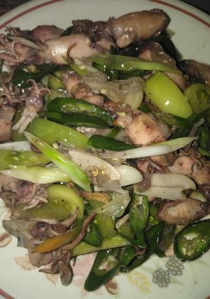 Foto resep Cumi Asin Cabai Hijau(Simpel)
