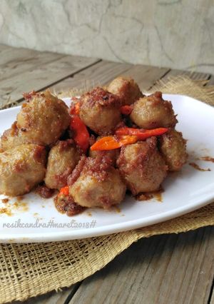 Foto resep Baso bumbu rebon pedas