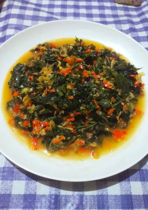 Foto resep Tumis daun singkong rebon