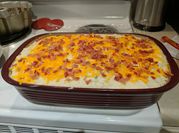 A picture of loaded mashed potatoes