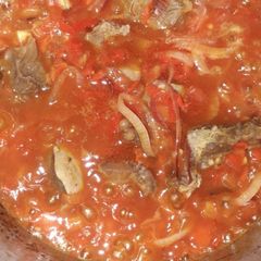 Fresh tomatoes stew A picture of Fresh tomatoes stew.