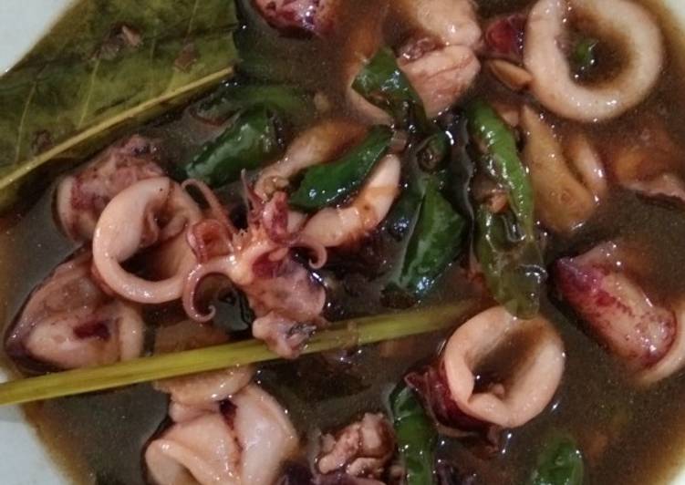 Resep Cumi cabe ijo saos lada hitam yang Bisa Manjain Lidah