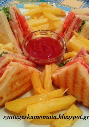 A picture of Homemade Club Sandwich.