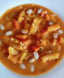 Pasta con zucca butternut e fagioli
