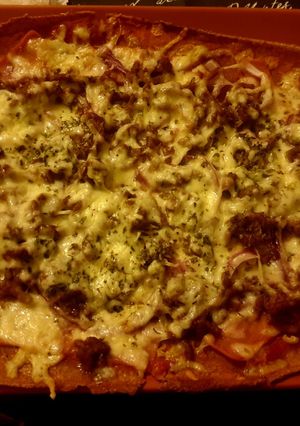Una foto de Pizza casera de masa de espelta
