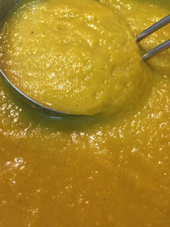 Una foto de Puré de calabacín con quesito