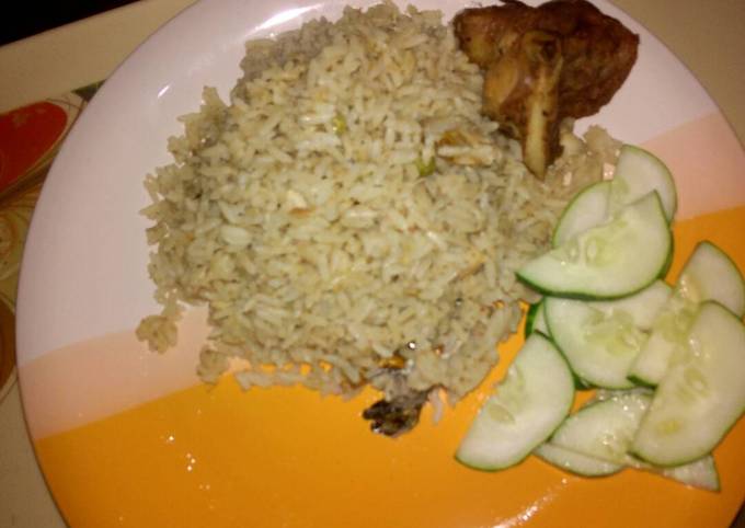 How to Prepare Speedy Coconut rice with turkey and cucumber